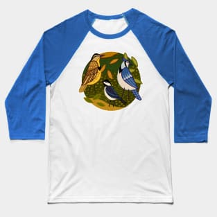 MID-MORNING MODERN BACKYARD Birdies Baseball T-Shirt